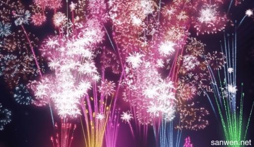 描述烟花外观的句子