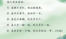 三年级下册的农业谚语