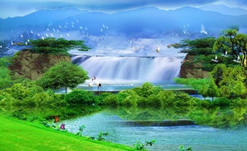 描述风景和花朵的句子