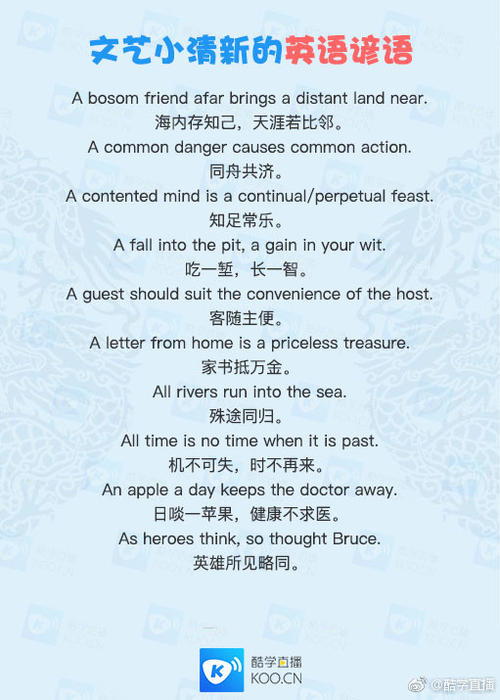 高中英语常用谚语