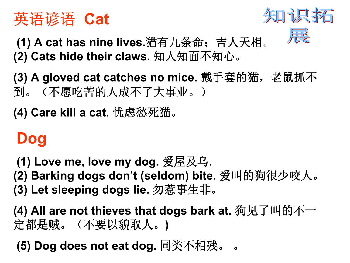 中学常用英语谚语