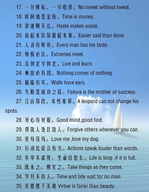 中学生英语谚语