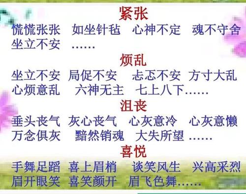 描述心理感受的片段