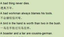 三年级的关于英语的谚语大全