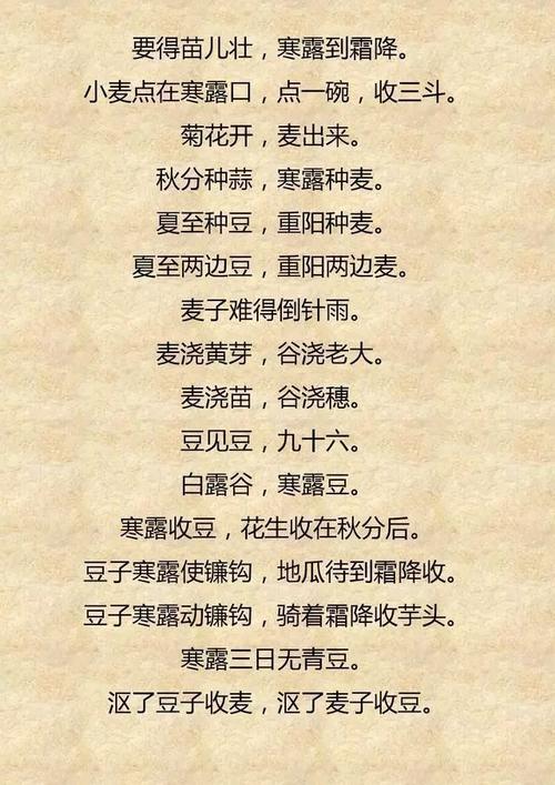 气象和农业谚语