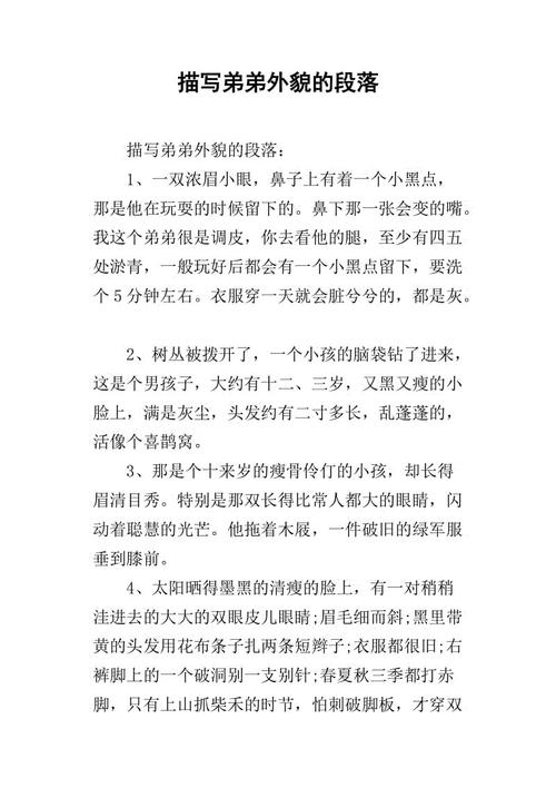 描述外观的段落