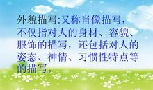 描写人容貌的句子