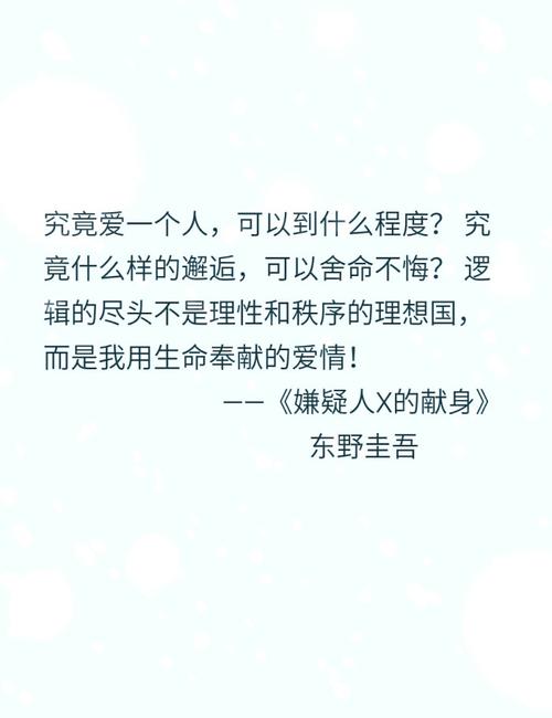 嫌疑犯X的奉献经典语录