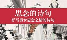 对爱人思念的诗句