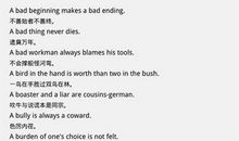 关于诚信的谚语英语