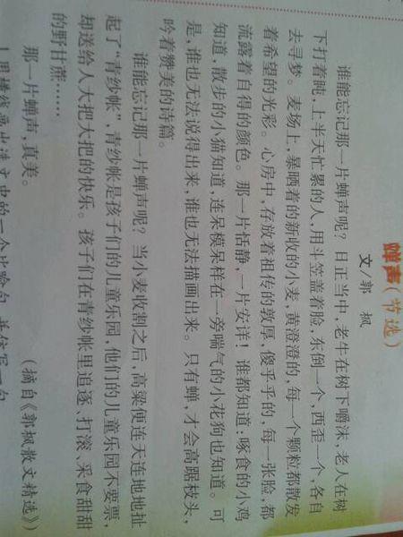 隐喻性句子摘录三年级