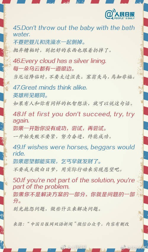 描述集体力量的英语谚语