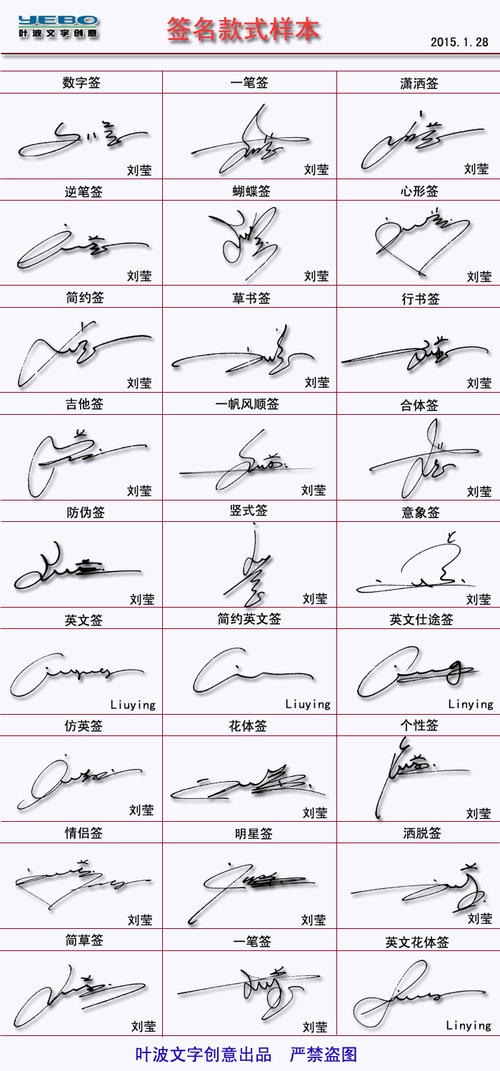 最新版本的英文签名集2018