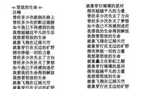 怒放的生命 歌词