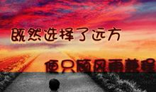 经典语录：既然选择了远方，便只顾风雨兼程