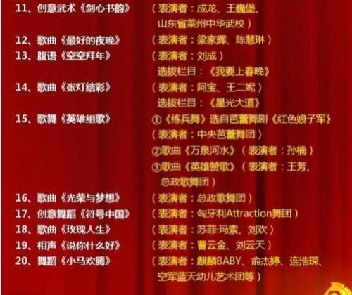 2014年马年春节联欢晚会计划