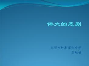 大悲剧的主要内容