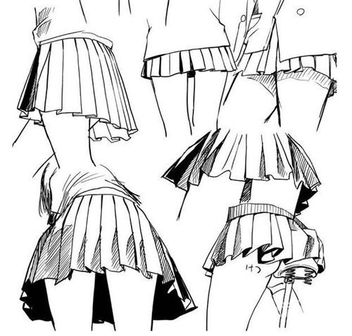 看完校服的裙子后