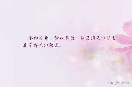 关于安静的美丽句子