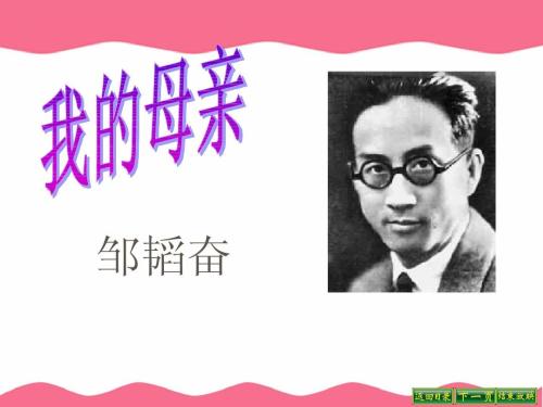 邹桃芬：我妈妈