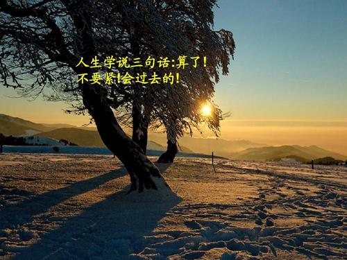 生活中的三个句子