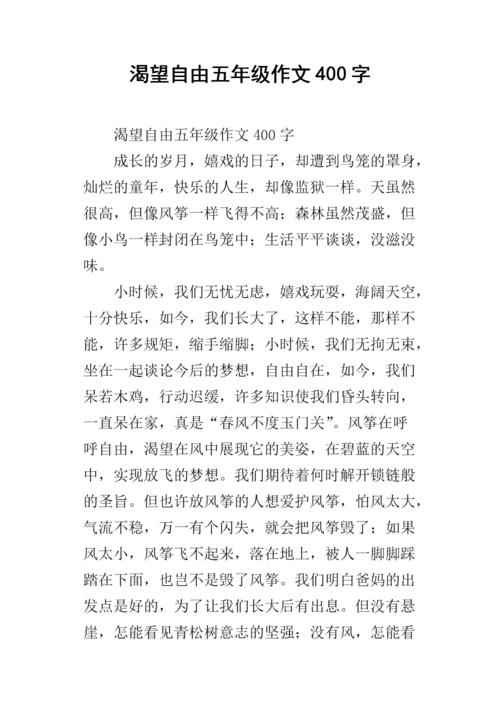 我渴望400个单词的自由写作