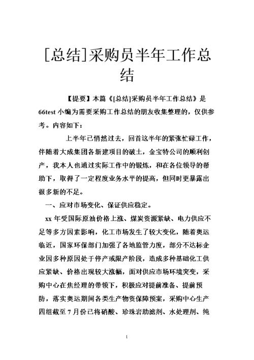 购买者的个人摘要和自我评估