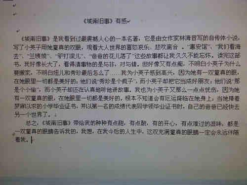 关于城市南部旧事物的800字想法
