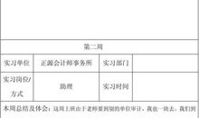 会计事务所实习周记