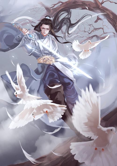 描述男人跳舞剑的句子