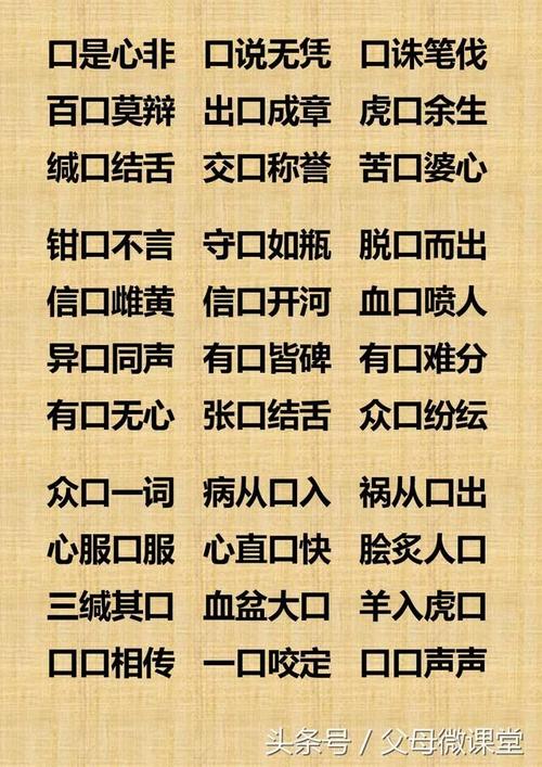 关于身体部位的习语