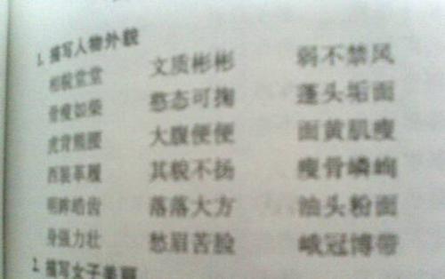 关于角色举止的成语