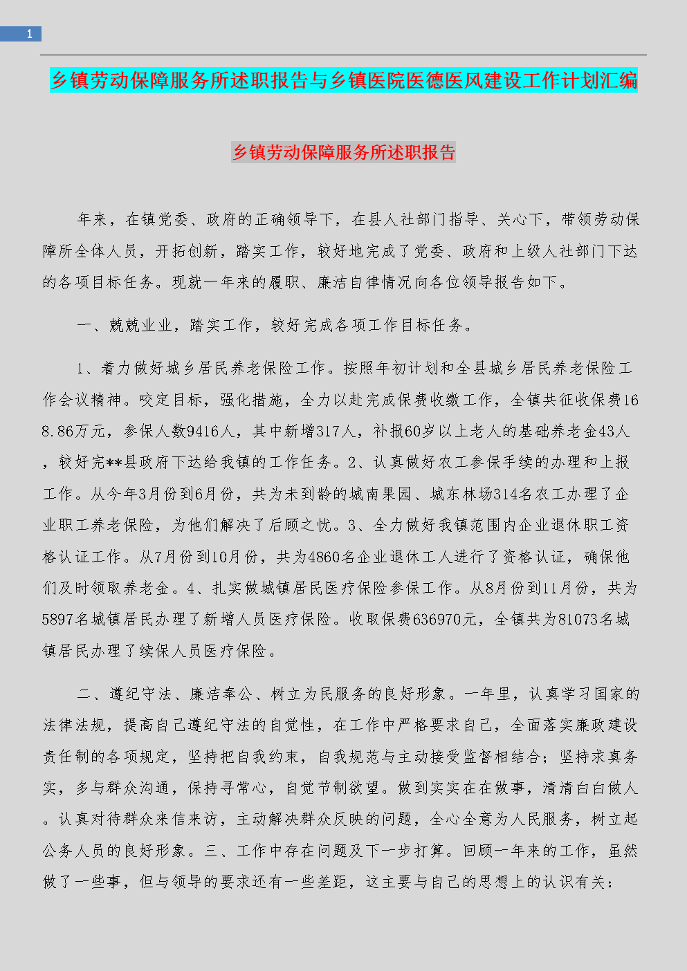 医学伦理和风格的个人工作总结