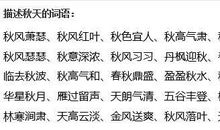 关于秋天的词语和句子
