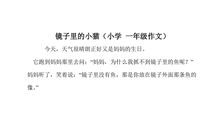 都是镜子惹的祸作文