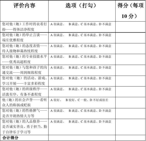 老师评论幼儿园