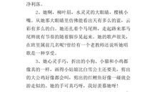 描写人外貌的段落