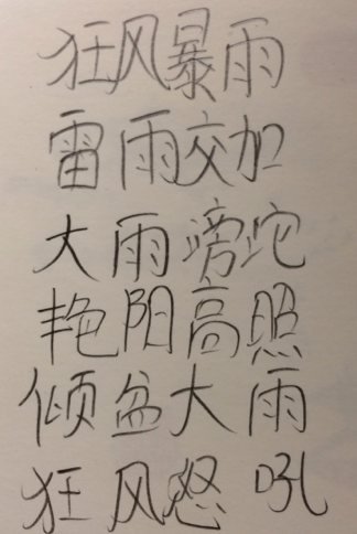 关于大雨的成语