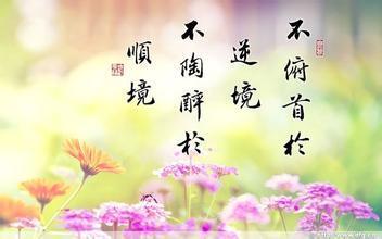 著名的格言在逆境中变得有才华