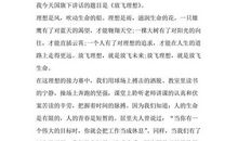 放飞理想演讲稿