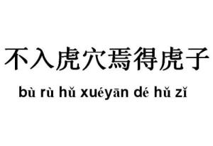 不要进入老虎的巢穴，一句话就能得到老虎