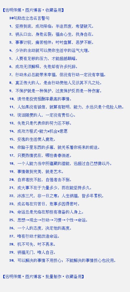 74个英语励志名言