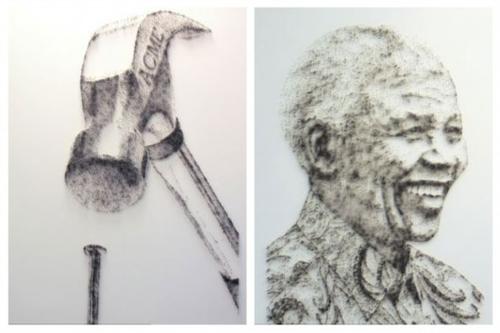 两节树根，两个布袋，两张白皮书，两个钉子