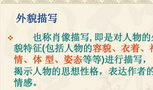 有关人物描写的句子