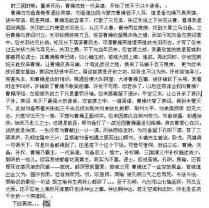 阅读《三国演义》后的3,000字