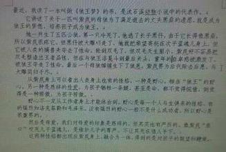 读完《狼王的梦》后的400个单词