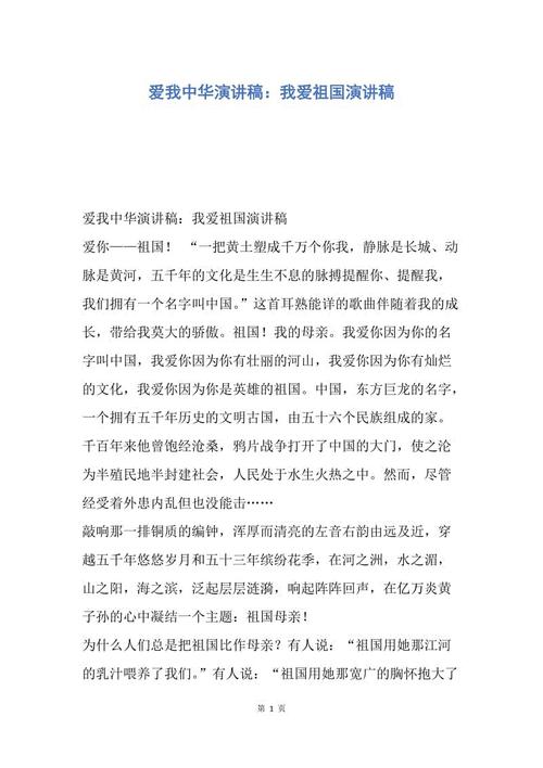 爱我中国演讲