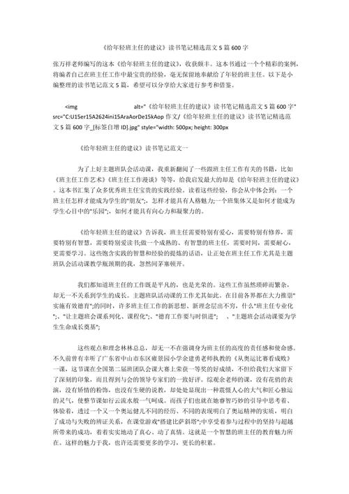 对年轻班主任的建议