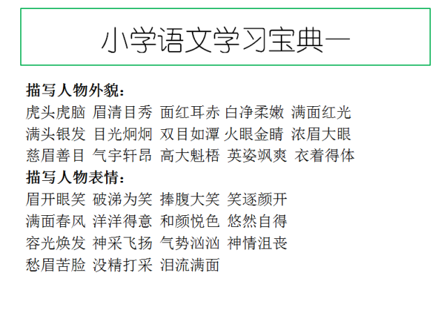 描述角色品质的陈述