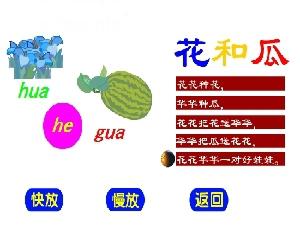 看花并吃瓜绕口令